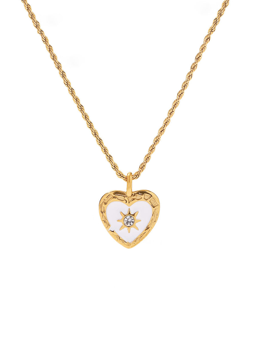 Sun Heart Necklace - 1201