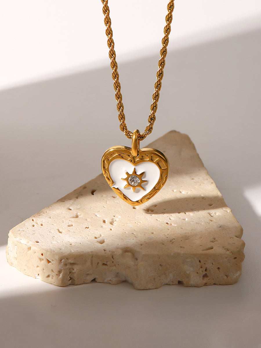 Sun Heart Necklace - 1201