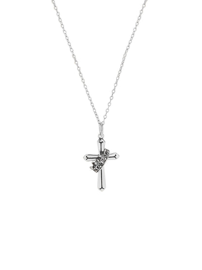 Sterling Silver Cross Necklace (S925) - 1319