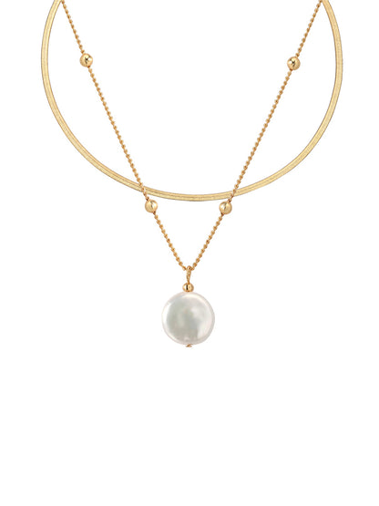 Double Layered Baroque Pearl Necklace - 1733