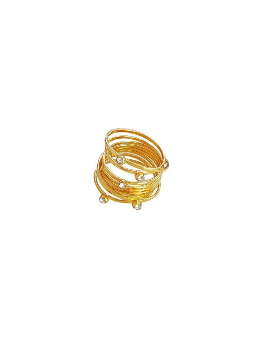 Wire-Wrapped Hammered Ring - 1361