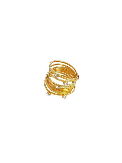 Wire-Wrapped Hammered Ring - 1361